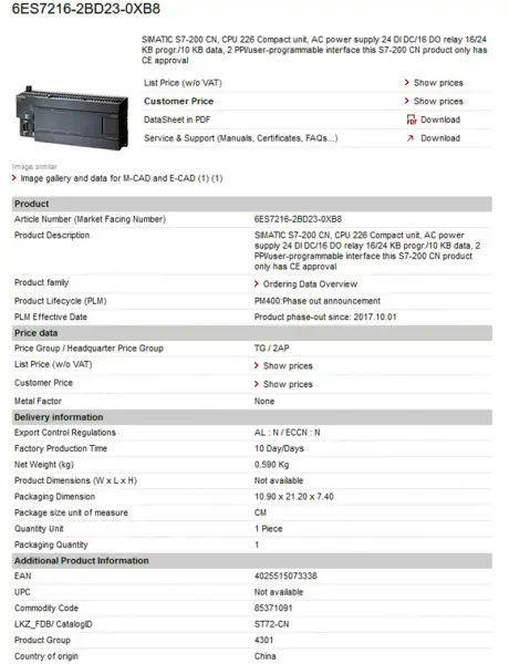 Modul Siemens PLC 6ES7901-3CB30-0XA0 6ES79013CB300XA0
