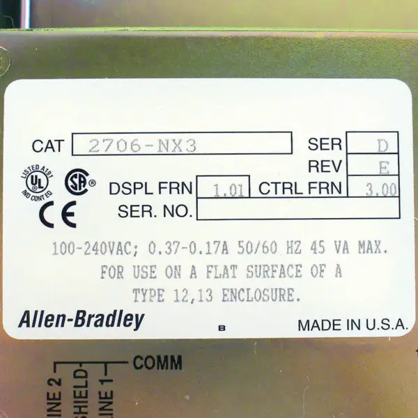 Allen-Bradley 2706-NX3