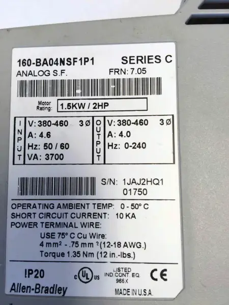 Allen-Bradley 160-BA04NSF1P1