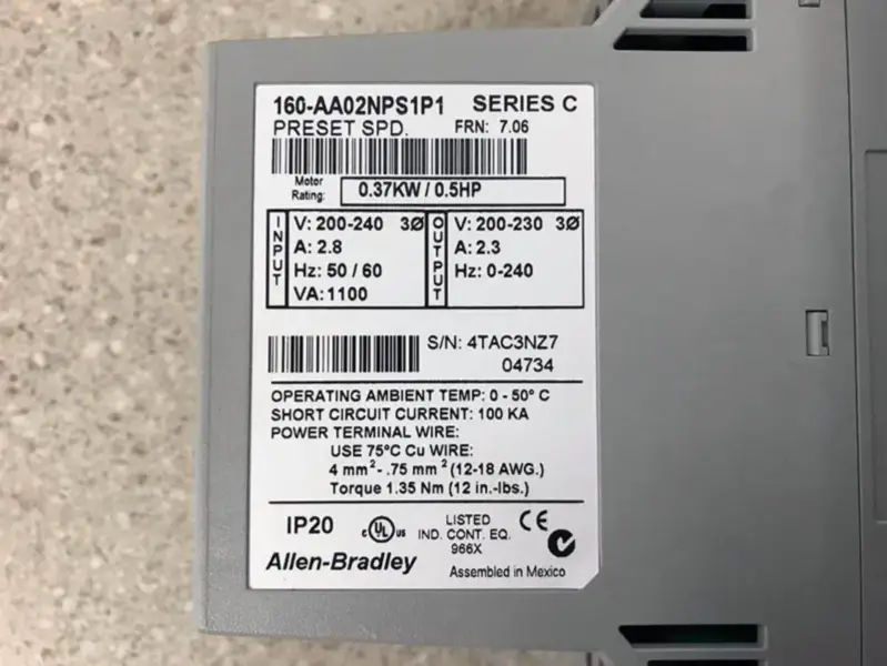 Allen-Bradley 160-AA02NPS1P1
