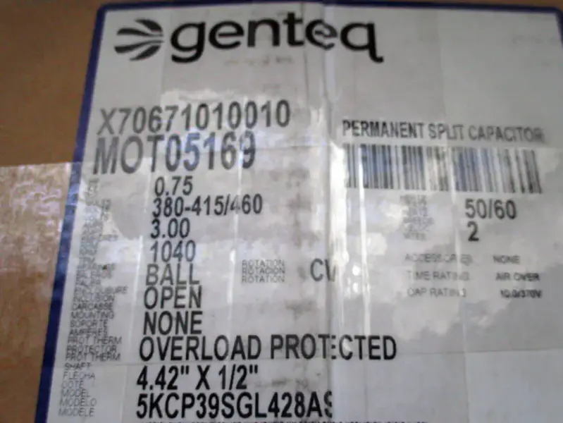 GENERAL ELECTRIC 5KCP39SG-L428AS