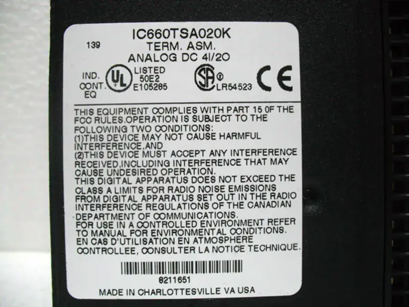 GE Fanuc IC660BBA020