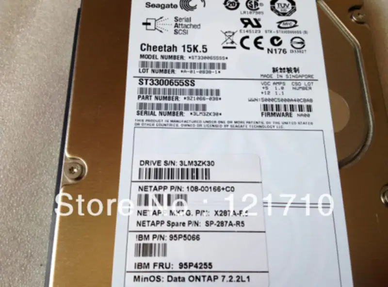 300G FC ST3300655SS 15K.5 X287A-R5 SP-287A-R5 95P5066 95P4255 pro průmyslové základní desky úložišť NetAPP