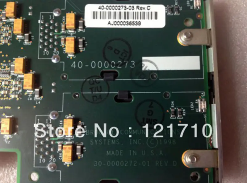 FIBRE CHANNEL STORAGE SWITCH 8 dílů 40-0000273-03 Rev.C 30-0000272-01 REV D průmyslová základní deska