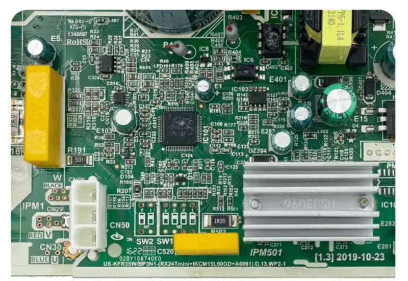 US-KFR-35W/BP3N1-(RX24Tmini+IKCM15L60GD+A6061).D.13.WP2-1 PCB 17122000047115 Řídicí deska klimatizace Midea