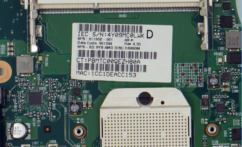 HP 611802-001 325 425 625 Základní deska