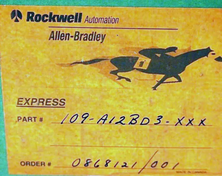 Allen-Bradley 109-A12BD3-XXX