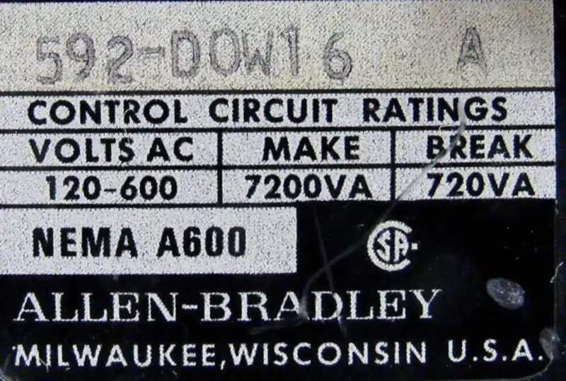 Allen-Bradley 592-DOW16