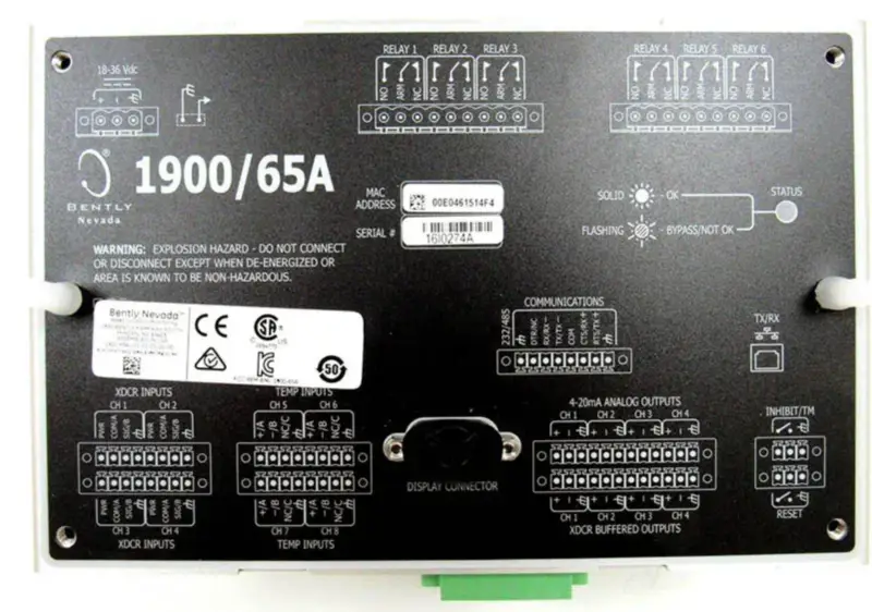 BENTLY NEVADA 1900/65A-01-02-01-00-00 167699-02 & 172323-01