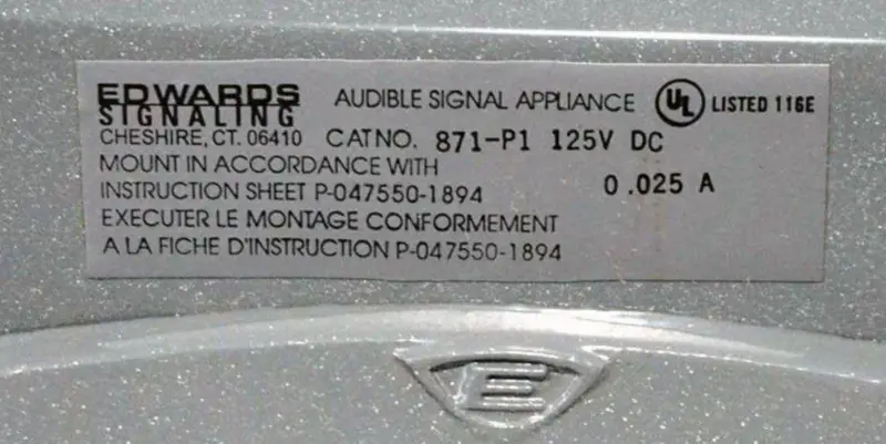 EDWARDS SIGNALIZACE 871-P1