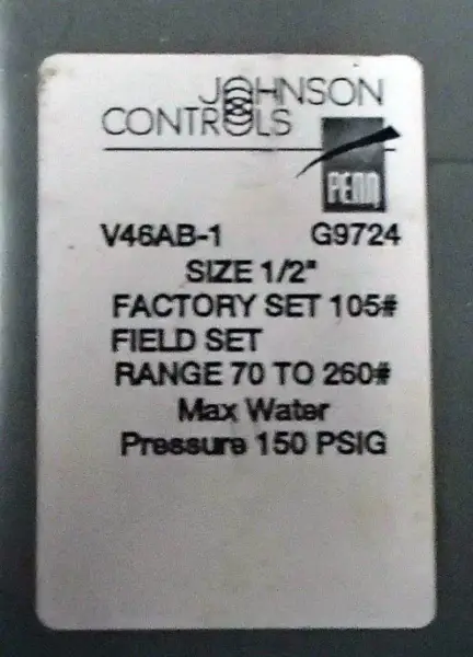 Johnson Controls V46AB-1