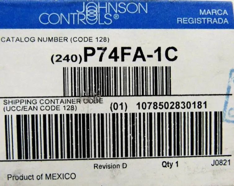 JOHNSON CONTROLS P74FA-1C