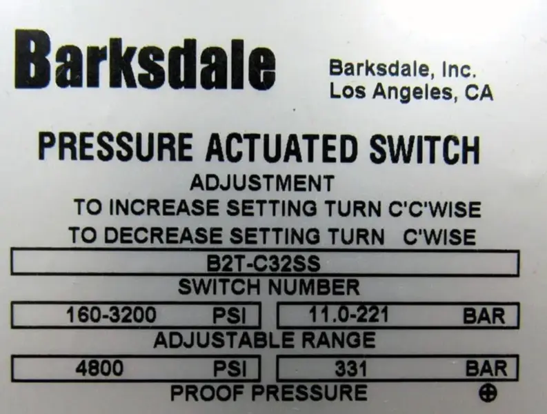 BARKSDALE B2T-C32SS