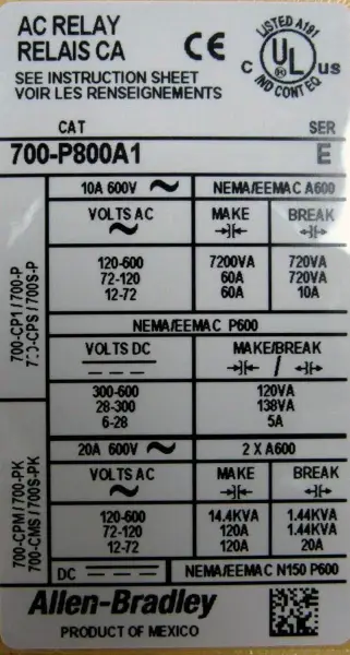 Allen-Bradley 700-P800A1