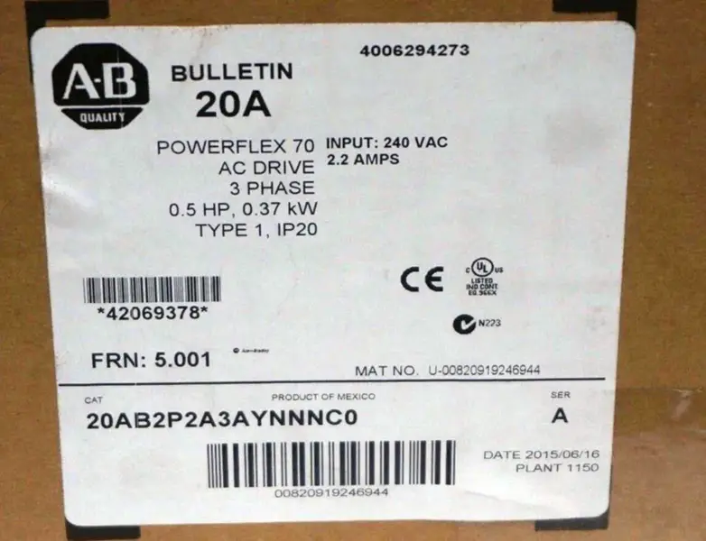 Allen-Bradley 20AB2P2A3AYNNNC0