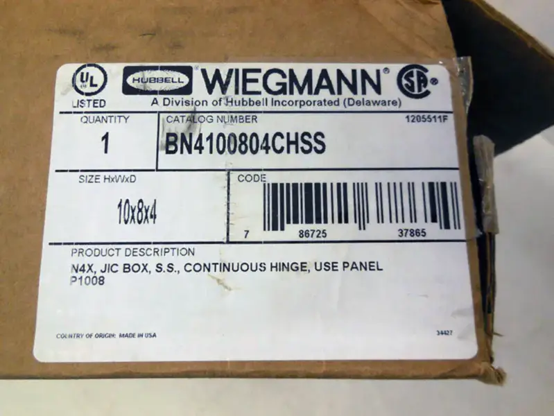 HUBBELL BN4100804CHSS