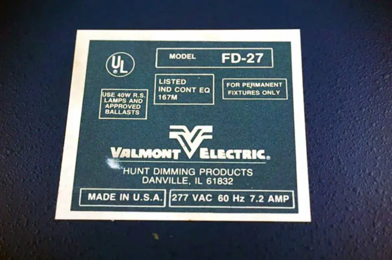 VALMONT ELECTRIC FD-27