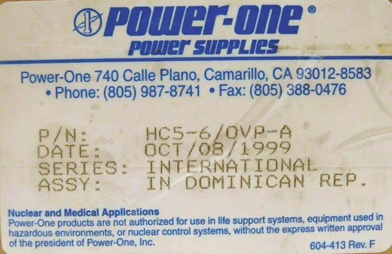 POWER ONE HC5-6/OVP-A