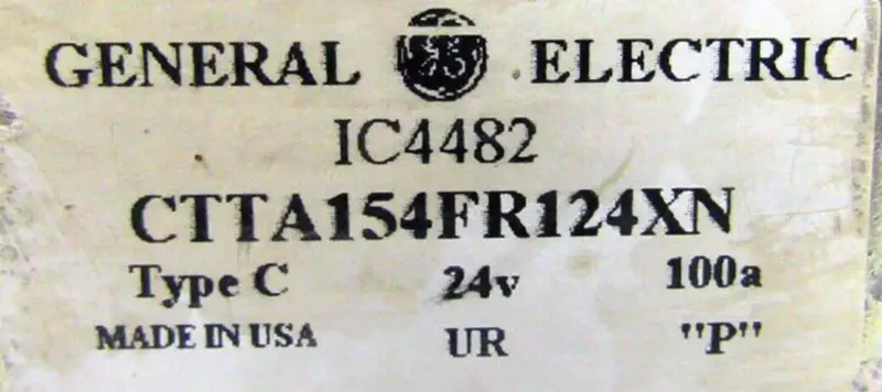 GENERAL ELECTRIC IC4482-CTTA154FR124XN
