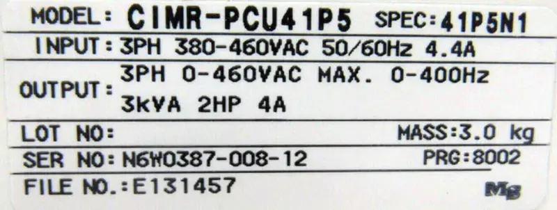EMS CIMR-PCU41P5