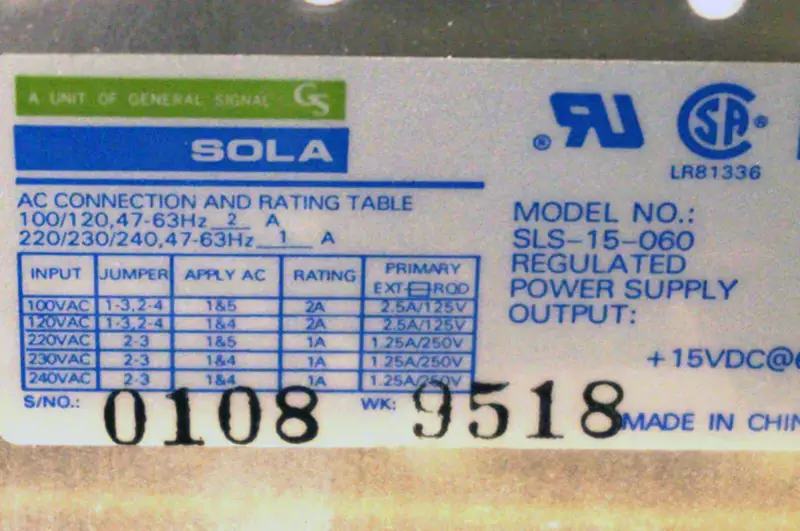 SOLA SLS-15-060