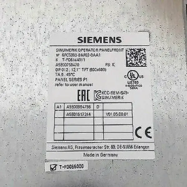 Siemens 6FC5203-0AF02-0AA1