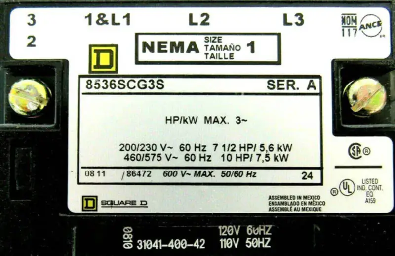 SQUARE D 8536SCG3V02S