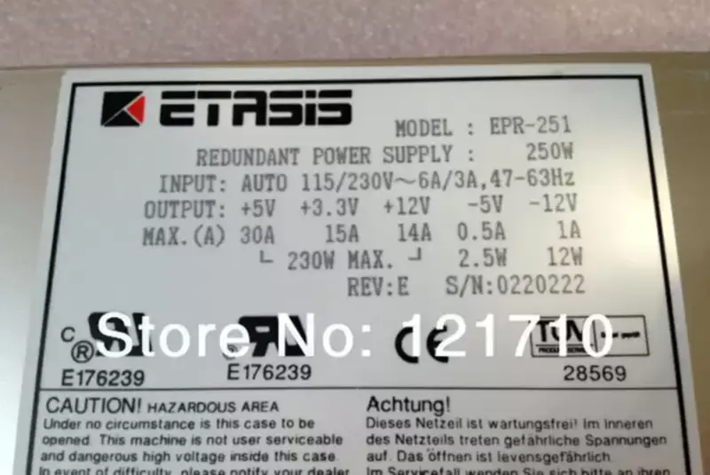 Napájecí zdroj ETASIS ETASIS EPR-251 250W průmyslová základní deska