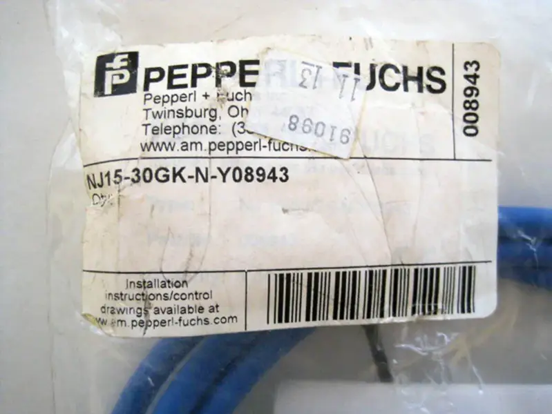 PEPPERL & FUCHS NJ15-30GK-N-Y08943