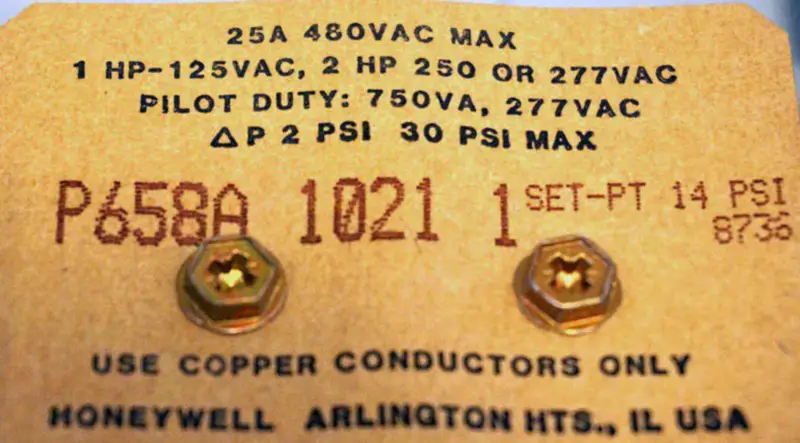 HONEYWELL P658A-1021