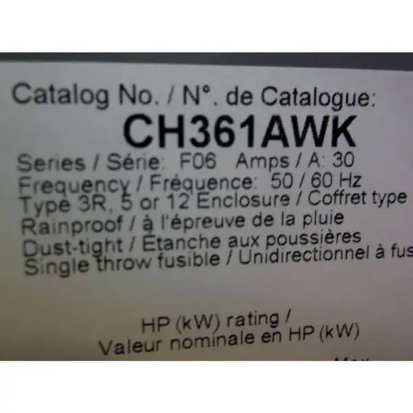 Square D CH361AWK