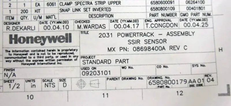 HONEYWELL 08698400A