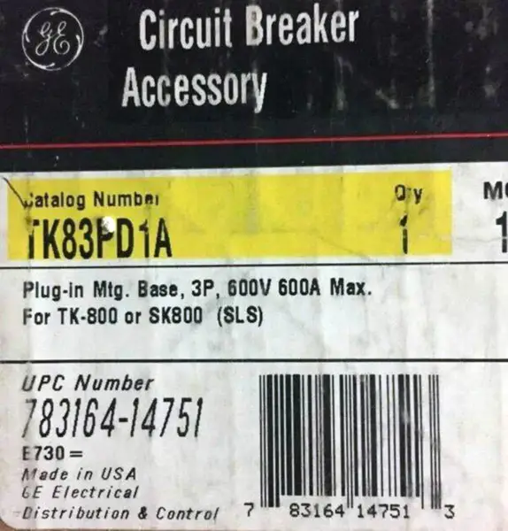 GENERAL ELECTRIC TK83PD1A