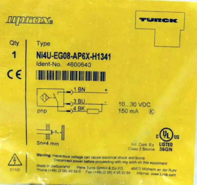 TURCK NI4U-EG08-AP6X-H1341