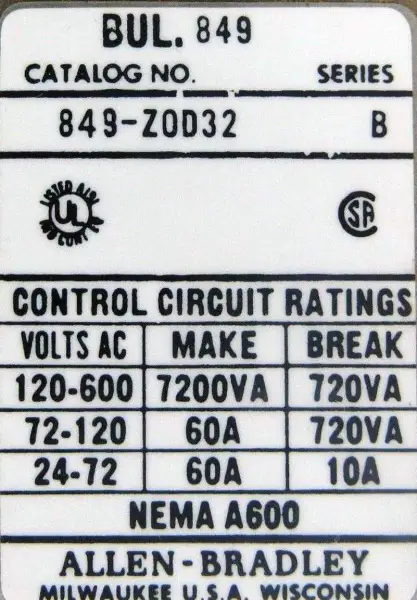 Allen-Bradley 849-Z0D32