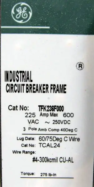 GENERAL ELECTRIC TFK236F000