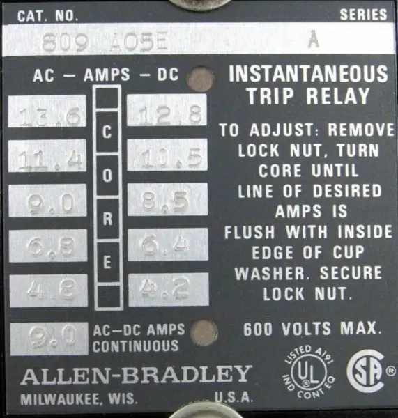 Allen-Bradley 809-A05E