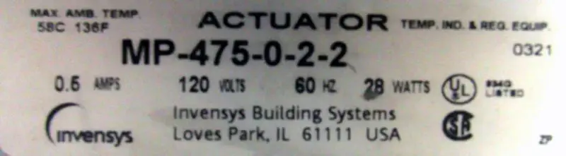 INVENSYS MP-475-0-2-2