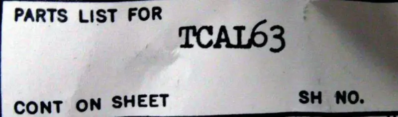 GENERAL ELECTRIC TCAL63