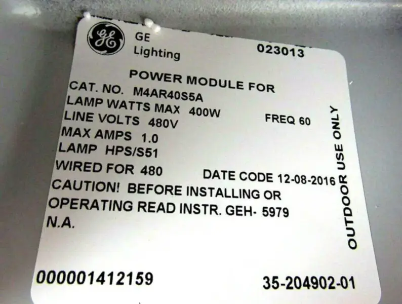 GENERAL ELECTRIC M4AR40S5A