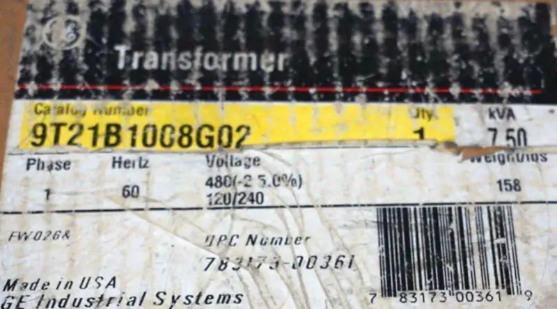GENERAL ELECTRIC 9T21B1008G02
