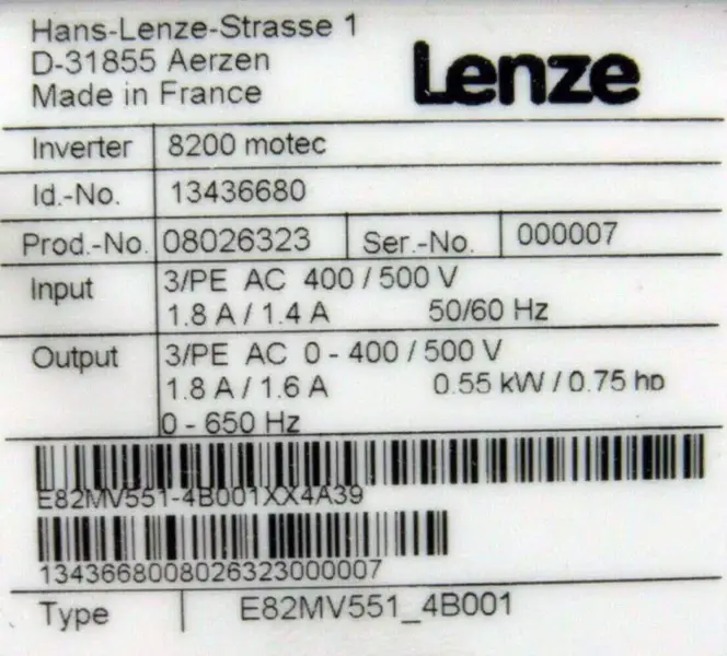 LENZE E82MV551-4B001