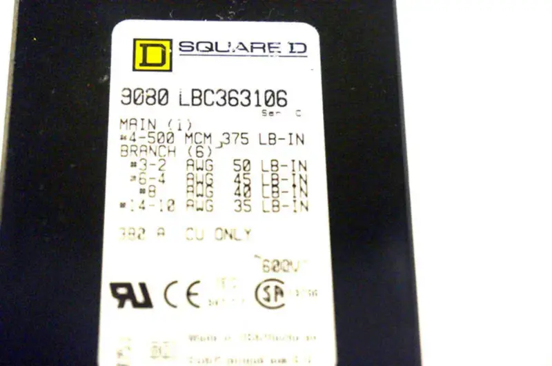 Square D 9080-LBC363106