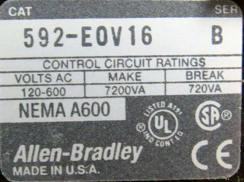 Allen-Bradley 592-E0V16