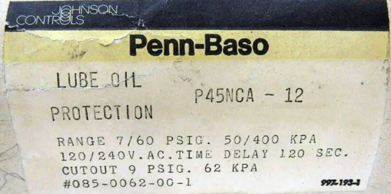 JOHNSON CONTROLS P45NCA-12