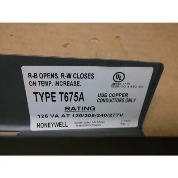 Honeywell T675A1458