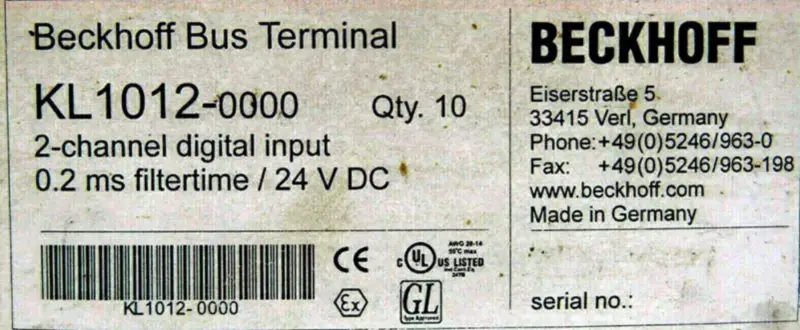 BECKOFF KL1012