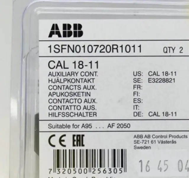 ABB 1SBN010120R1011 CAL4-11 Blok pomocných kontaktů 1 NO, 1 NC