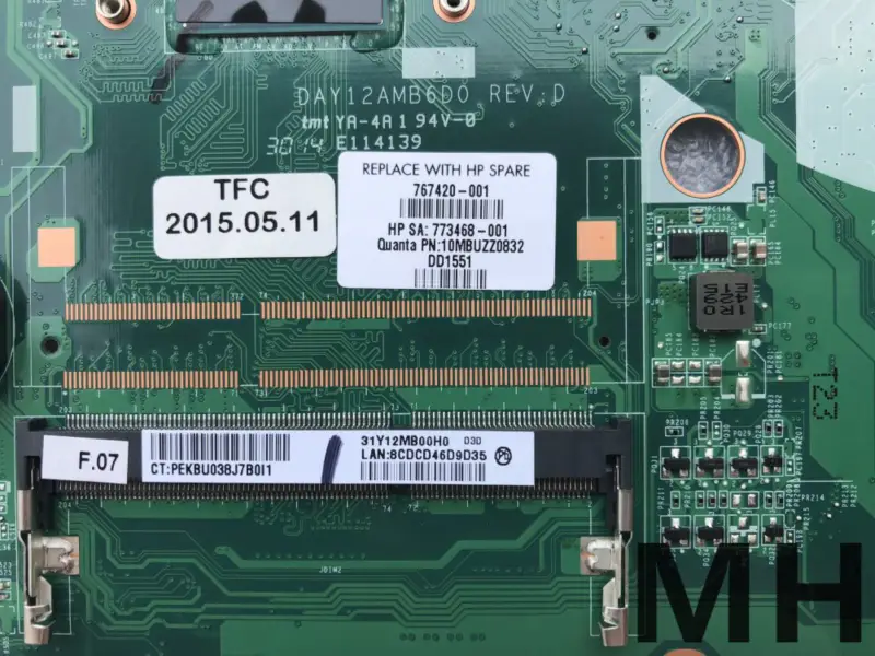 Základní deska HP ProBook 905796-001 905796-501 905796-601 i5-7300U DA0X81MB6E0 X81