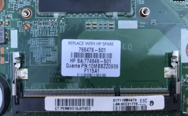HP 848304-001 828302-001 848304-501 848304-601 Základní deska i7-6820HQ 2,7 GHz